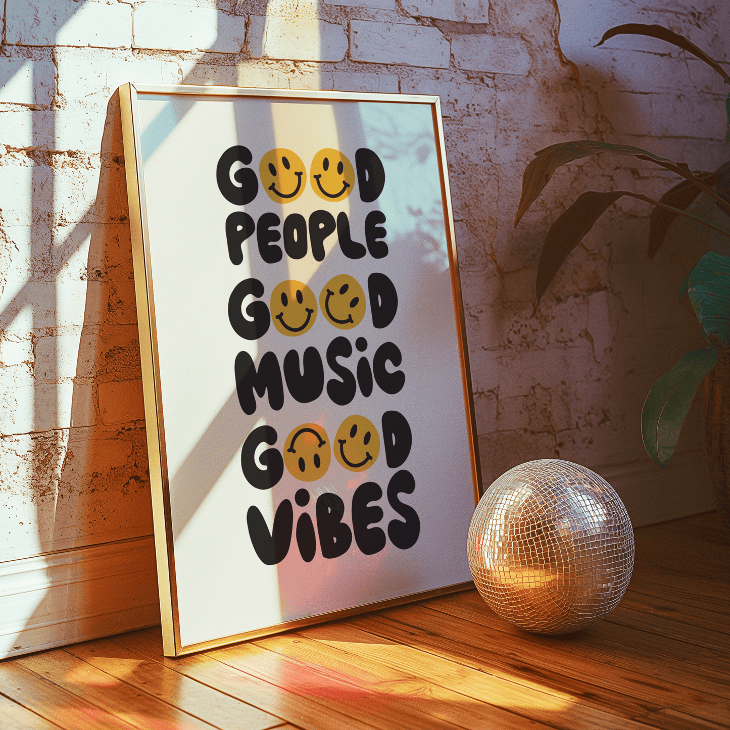 Good People, Good Vibes, Good Music Print