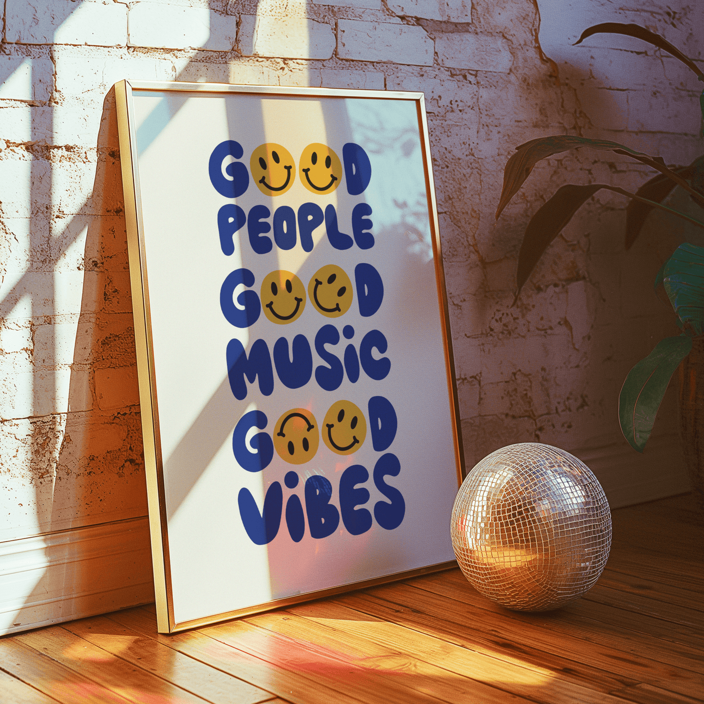 Good People, Good Vibes, Good Music Print