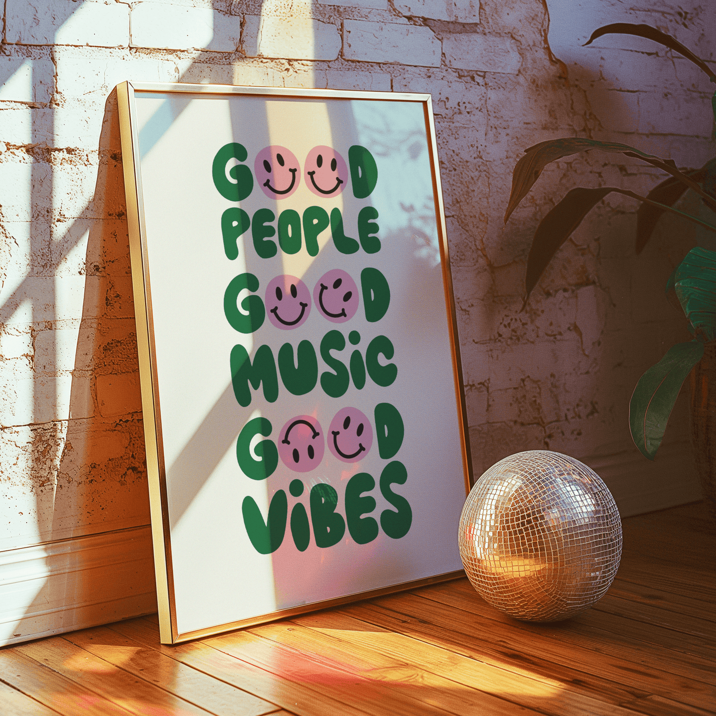 Good People, Good Vibes, Good Music Print