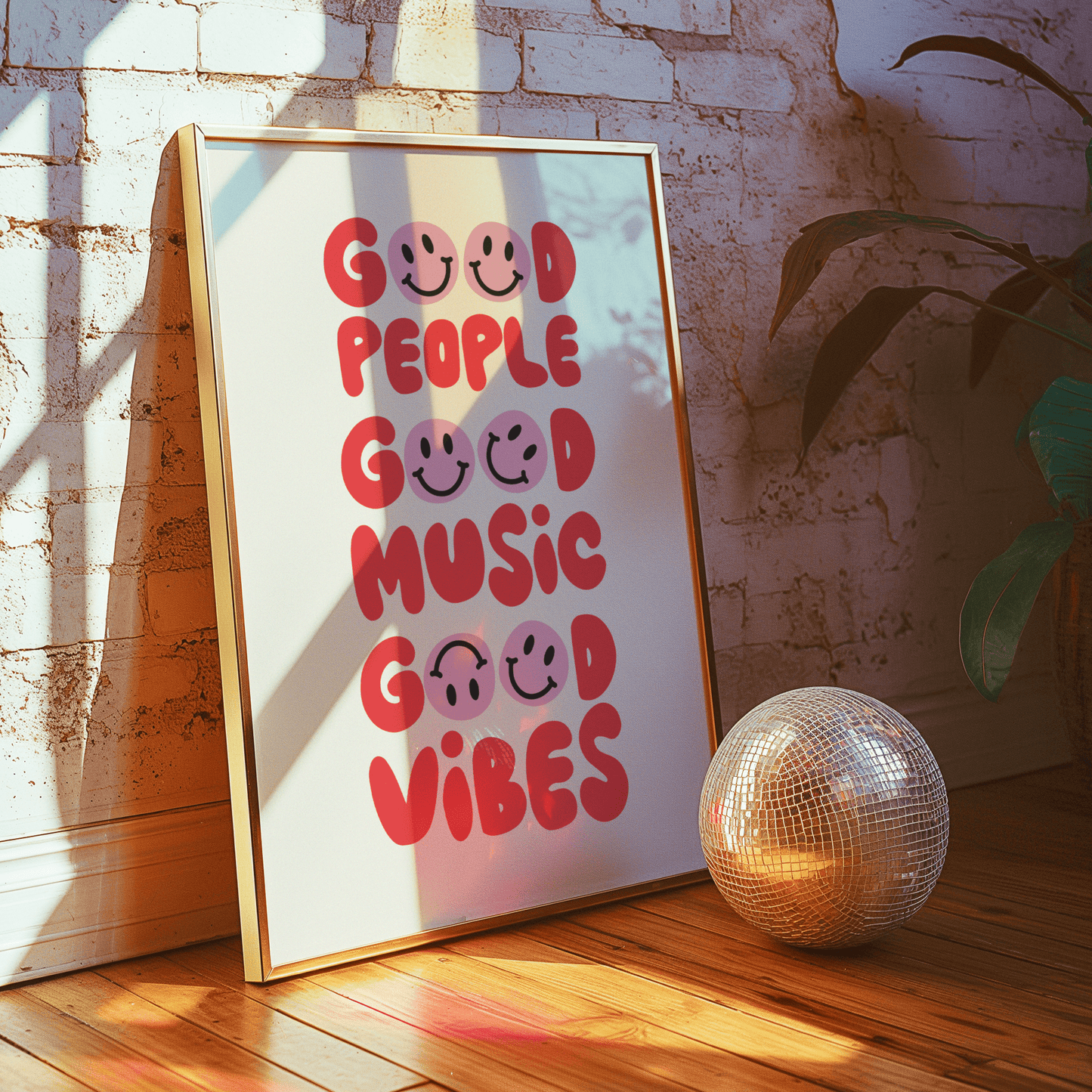 Good People, Good Vibes, Good Music Print
