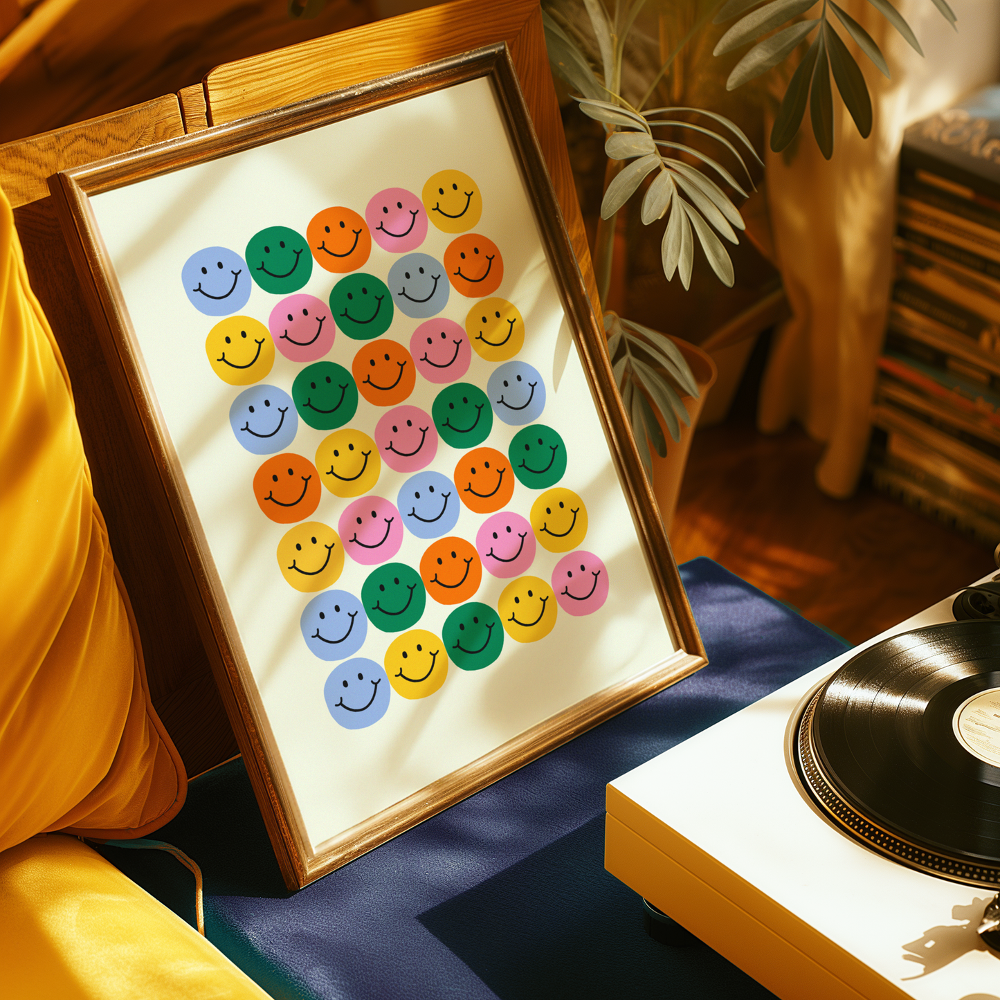 Smiley Faces Print