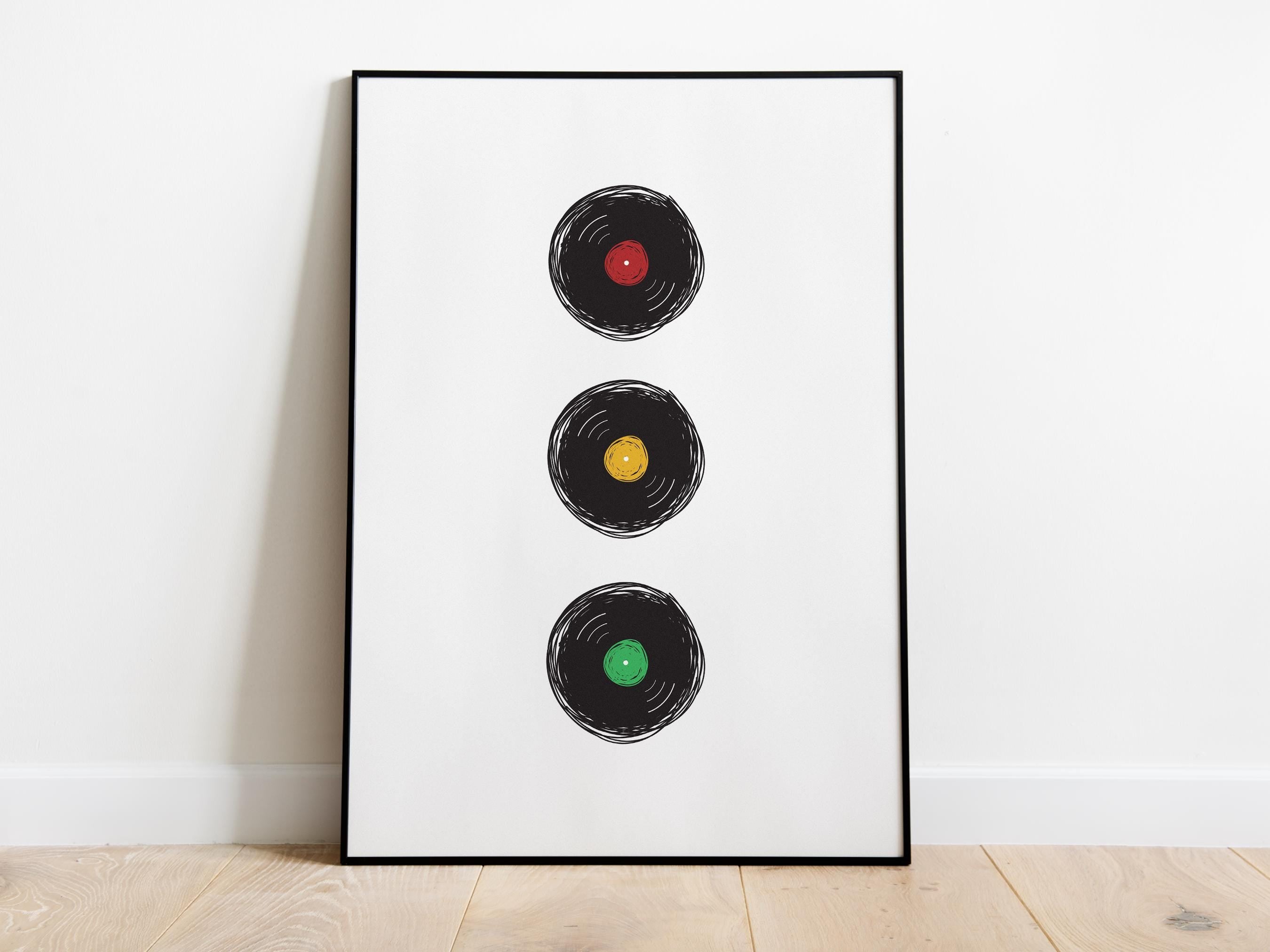 Vinyl Traffic Light Print
