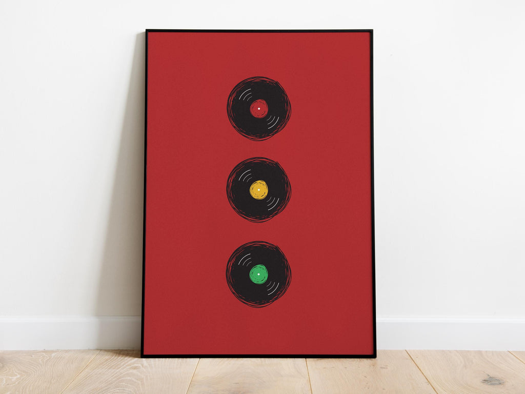 Vinyl Traffic Light Print