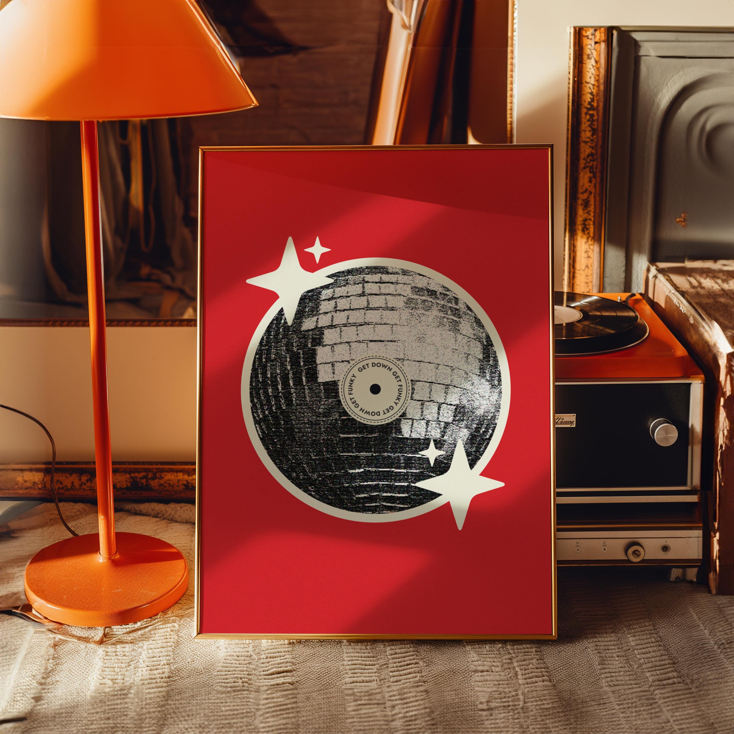 Mirror Ball Vinyl Print