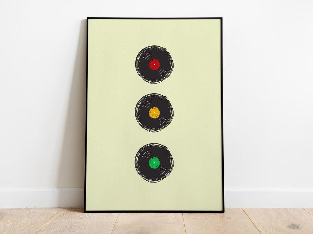 Vinyl Traffic Light Print