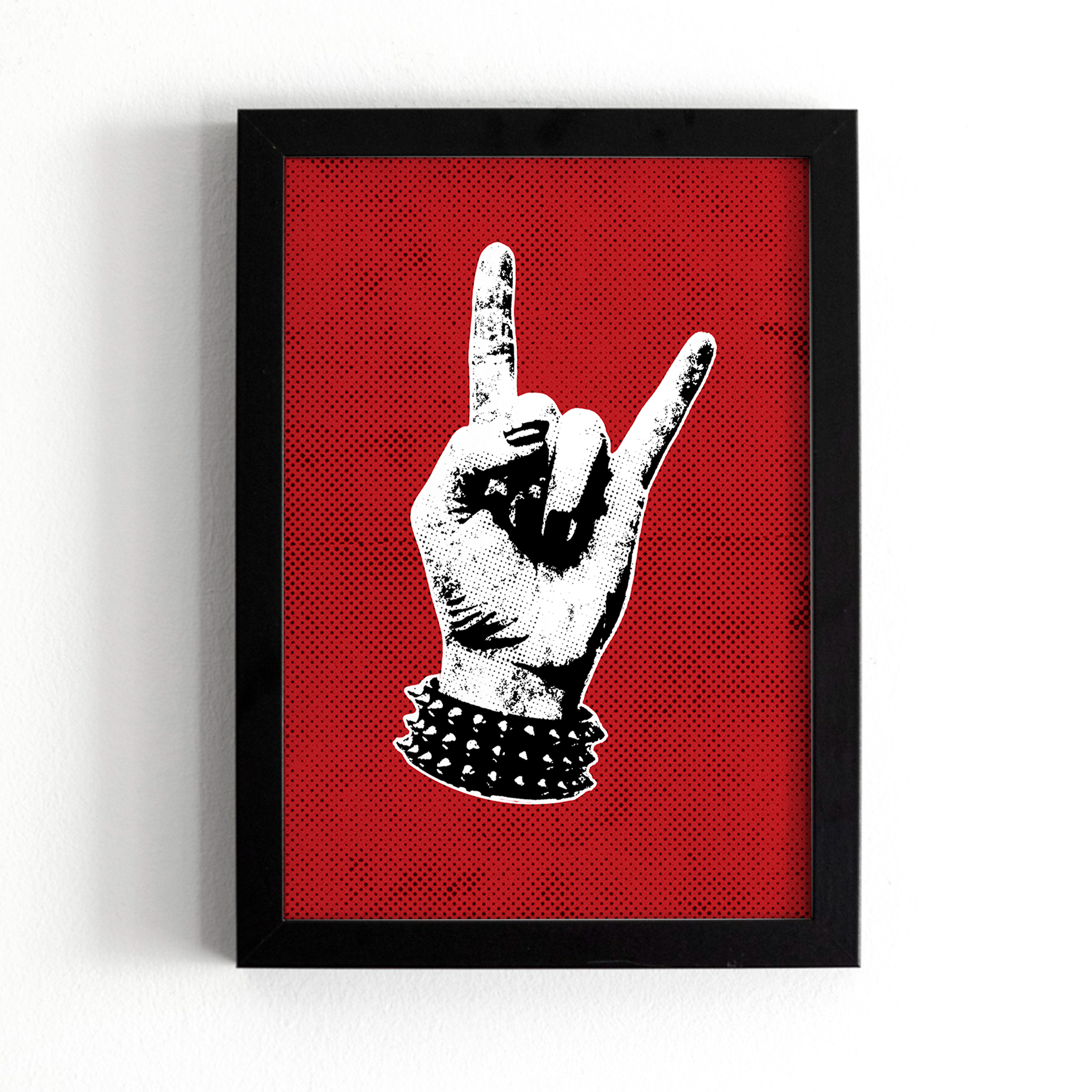 Rock Hand Gesture Art Print