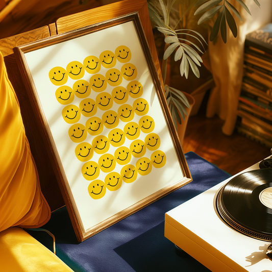 Smiley Faces Print