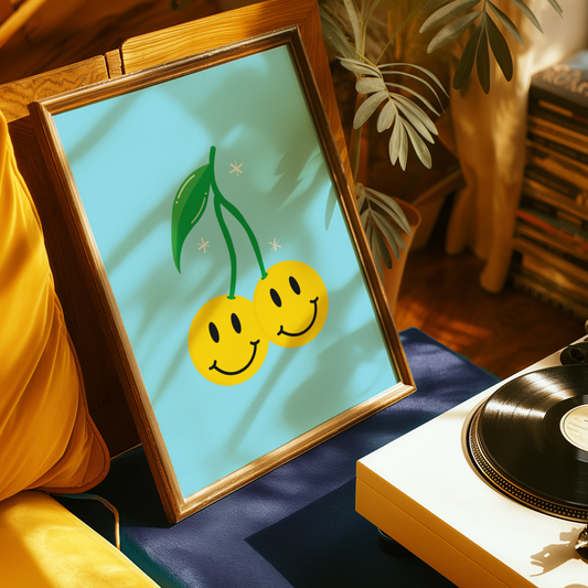 Smiling Cherries Print