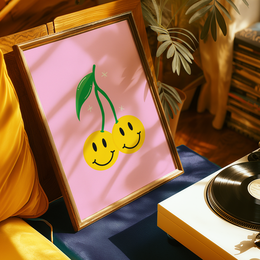 Smiling Cherries Print