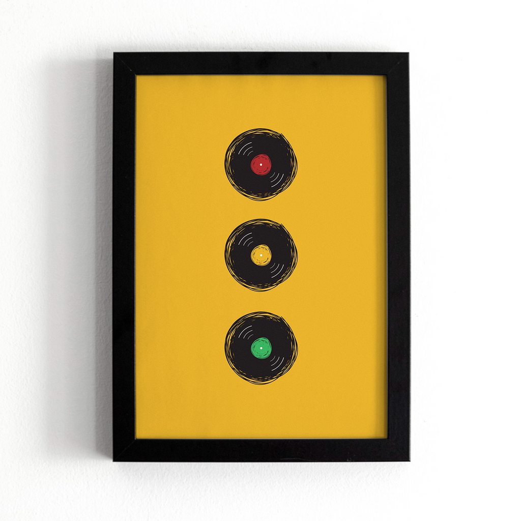 Vinyl Traffic Light Print