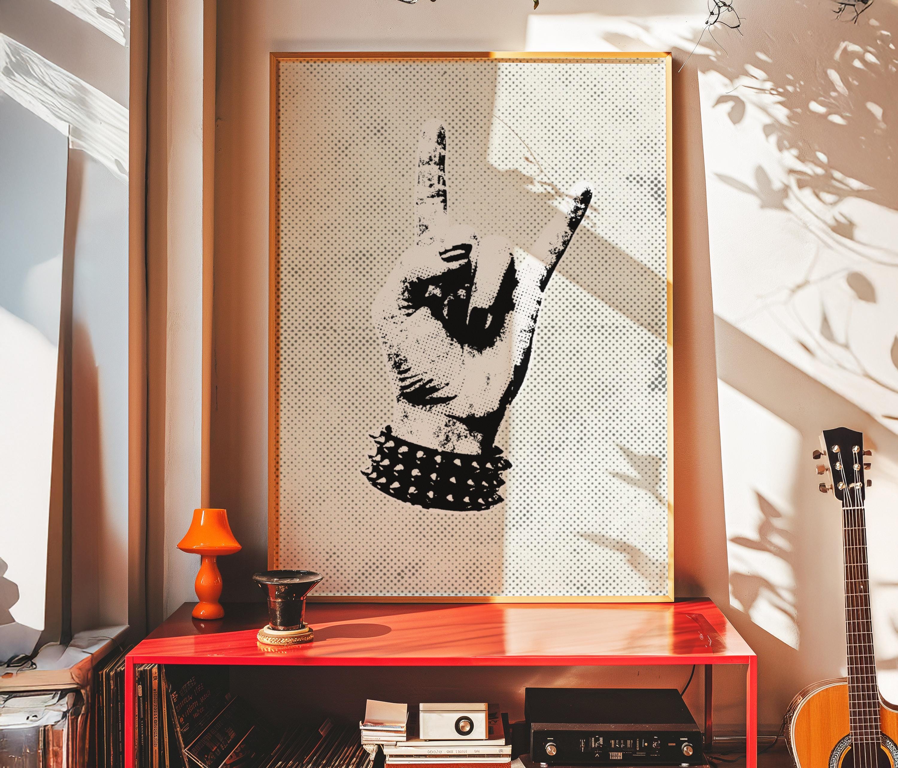 Rock Hand Gesture Art Print
